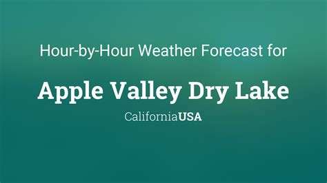 Apple Valley Weather Forecasts. . Hourly weather apple valley